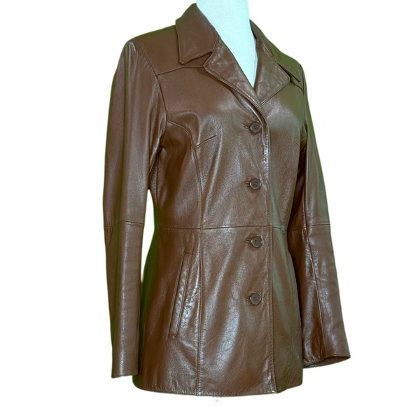 Wilsons Leather Brown Classic Leather Jacket - Picture 2 of 10